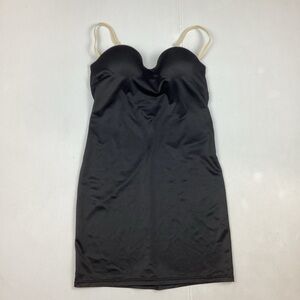 Flexees Maidenform Black Body Shaping Mini Dress 36B